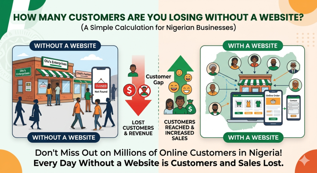Description of a business with a wbsite and without a websit .